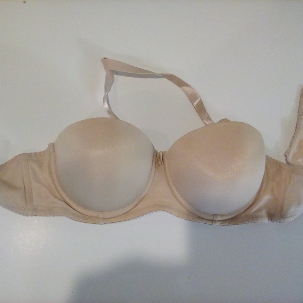 Native Intimates Bra CREAM Strapless Convertible Padded 34B